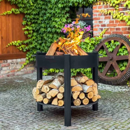 Feuerschale, Gartenfeuerschale, Stahl Feuerschale 80cm