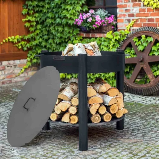 Feuerschale, Gartenfeuerschale, Stahl Feuerschale 80cm