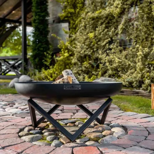 Feuerschale 80 cm, Stahl Feuerschale, Garten Feuerstelle