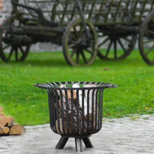 Feuerkorb Garten, Feuerstelle, Stahl, 60cm