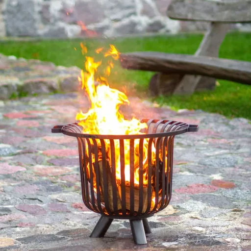 Feuerkorb Garten, Feuerstelle, Stahl, 60cm