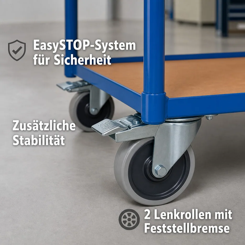 Tischwagen 250 kg, 2 Ladeflächen, Werkstattwagen