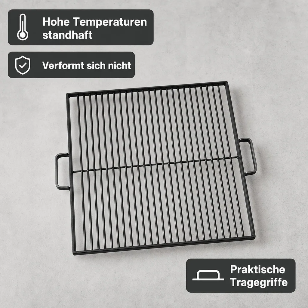 Grillrost 50x50, Feuerschalen Grillrost, Quadratisch