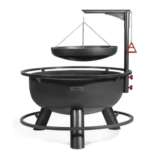Feuerschale Wok Kesselhalter, Feuerstelle Zubehör, Naturstahl