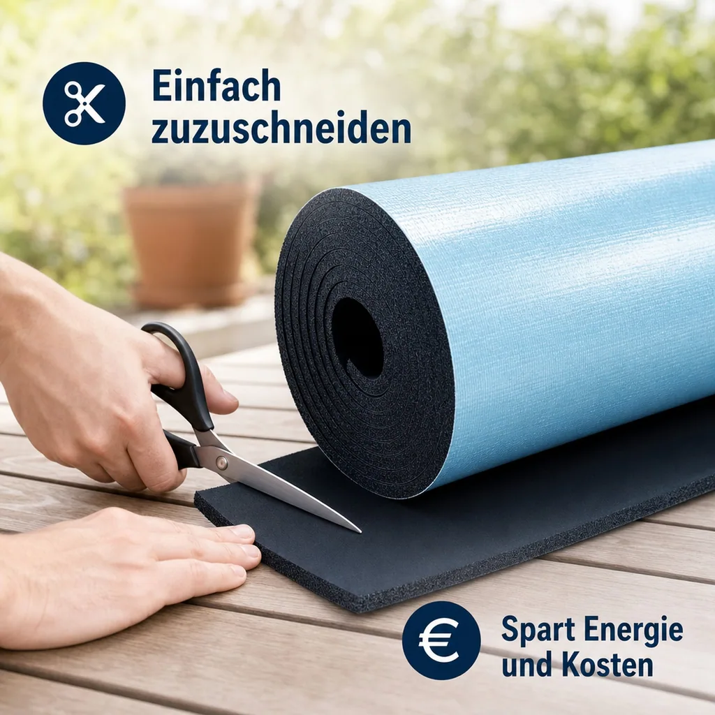 Kautschuk Isolierung selbstklebend, Platten, flexible Dämmung