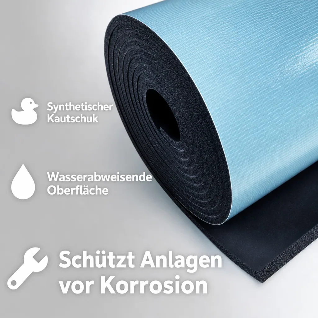 Kautschuk Isolierung selbstklebend, Platten, flexible Dämmung