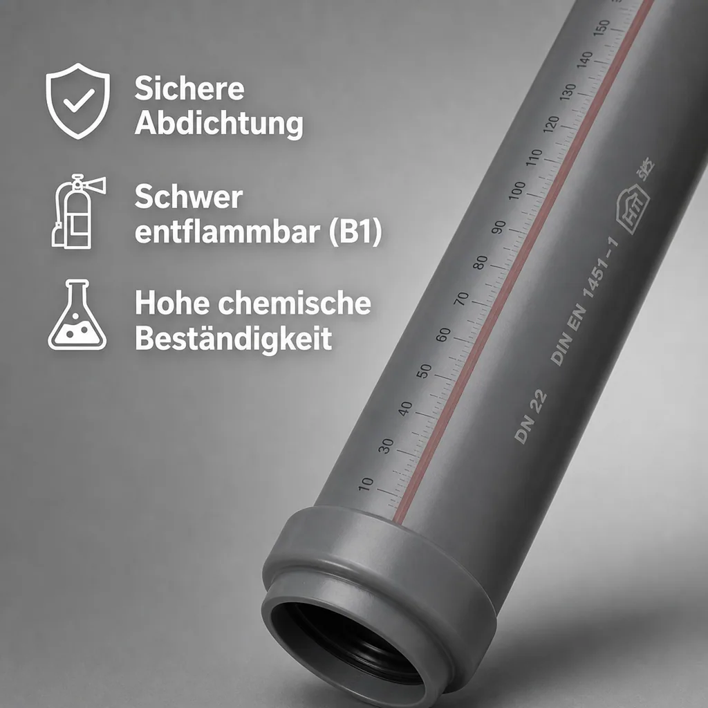HT Rohr 160, HT Abwasserrohr DN 160, HTSafeEM Rohr