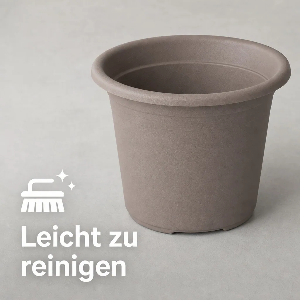 Blumentopf CYLINDRO 16 cm, 1.4 Liter, taupe, Kunststoff