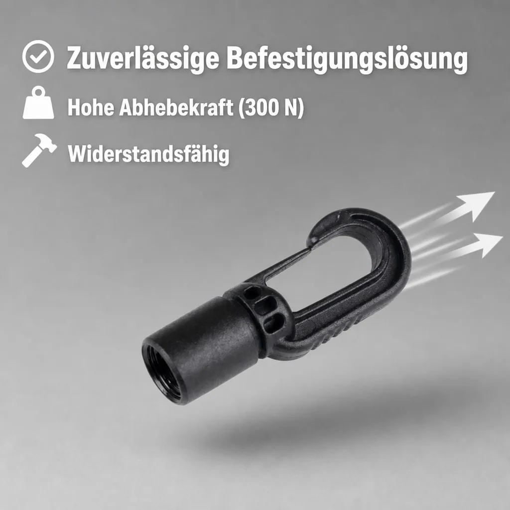 Expanderseil Haken, Gummiseil Haken, Kunststoff Karabinerhaken, 6mm 8mm