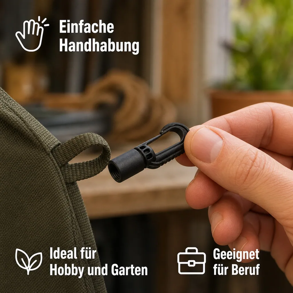 Expanderseil Haken, Gummiseil Haken, Kunststoff Karabinerhaken, 6mm 8mm