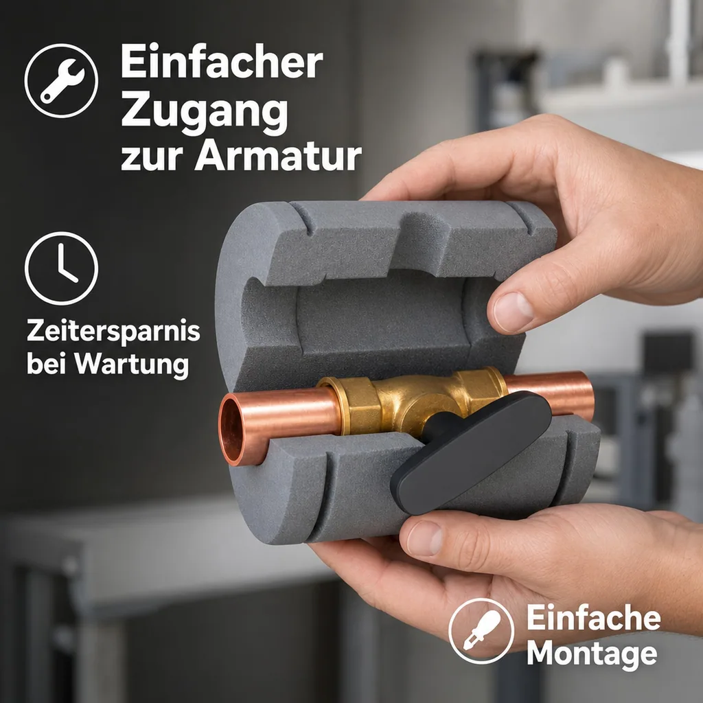 Kugelhahn Isolierung DN 40, Ventilisolierung, Armaturendämmung