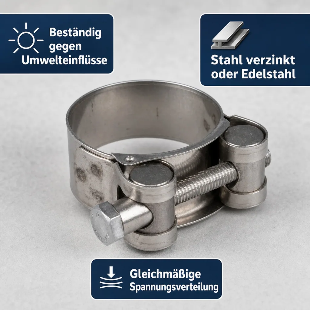Schlauchschellen, Gelenkbolzenschelle, 44-47mm, Spannbackenschelle