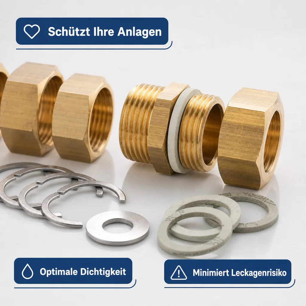 Edelstahl Verschraubung Set DN20, Heizung, korrosionsbeständig