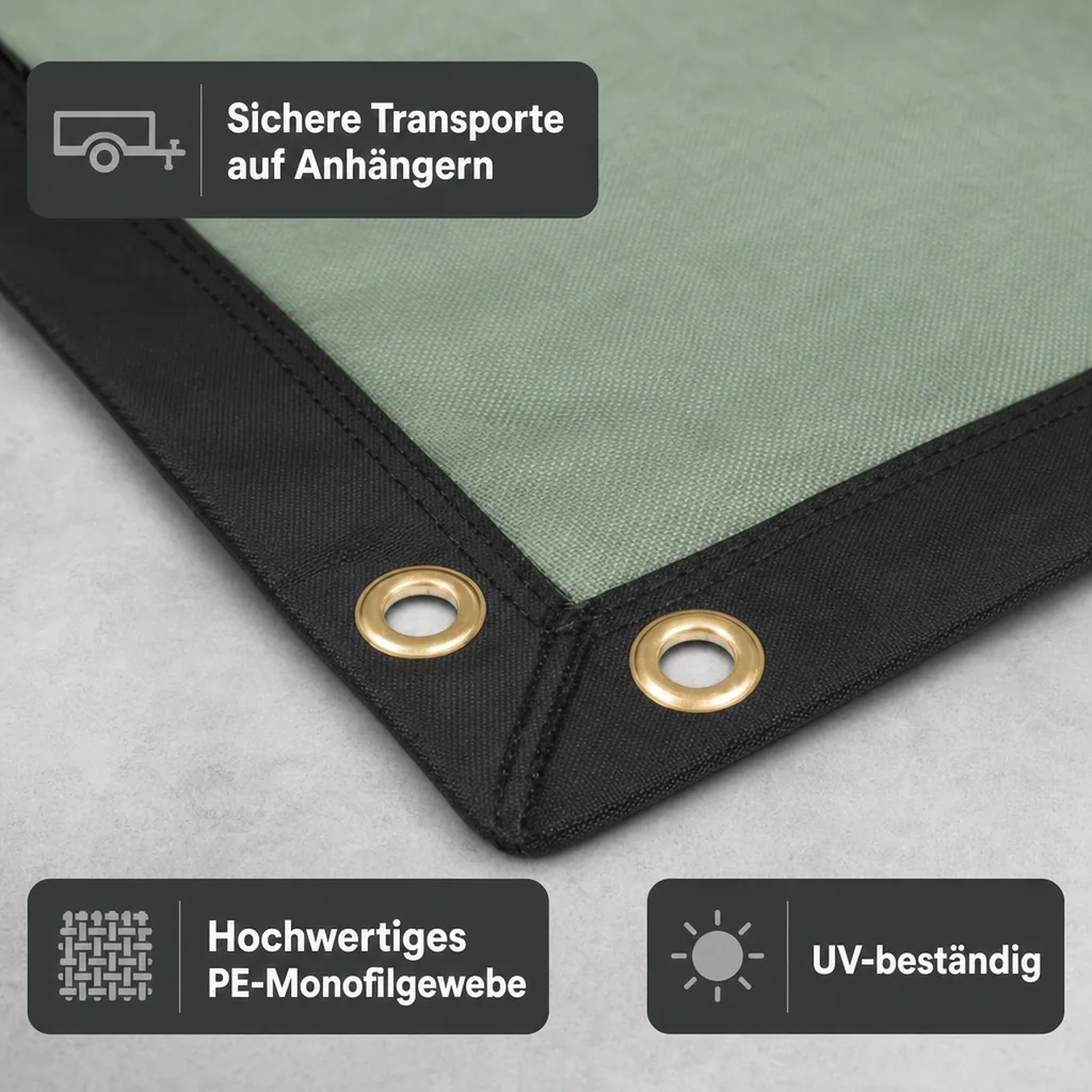 Anhängernetz, Containernetz 3,2 x 7 m (22,4m²), reißfestes Ladungssicherungsnetz