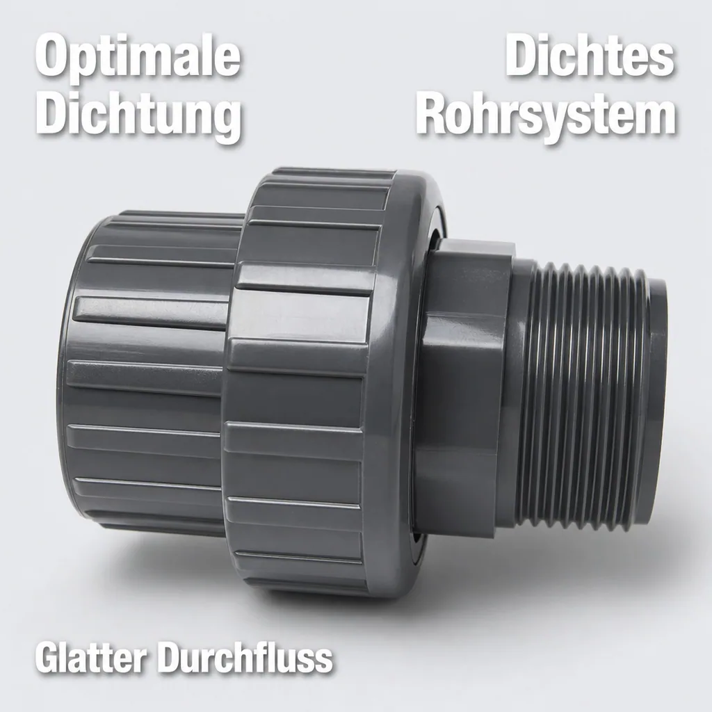 PVC Verschraubung 2 Zoll, PVC-U Fitting, Rohrverbinder