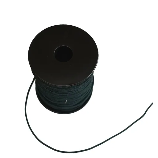 PP Kordel, geflochtene Kordel 2,5mm, schwarzgrün, 55m, reissfeste Schnur