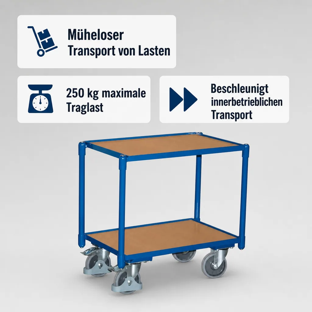 Euro Rollwagen, Systemroller, 250kg Traglast, für Euroboxen