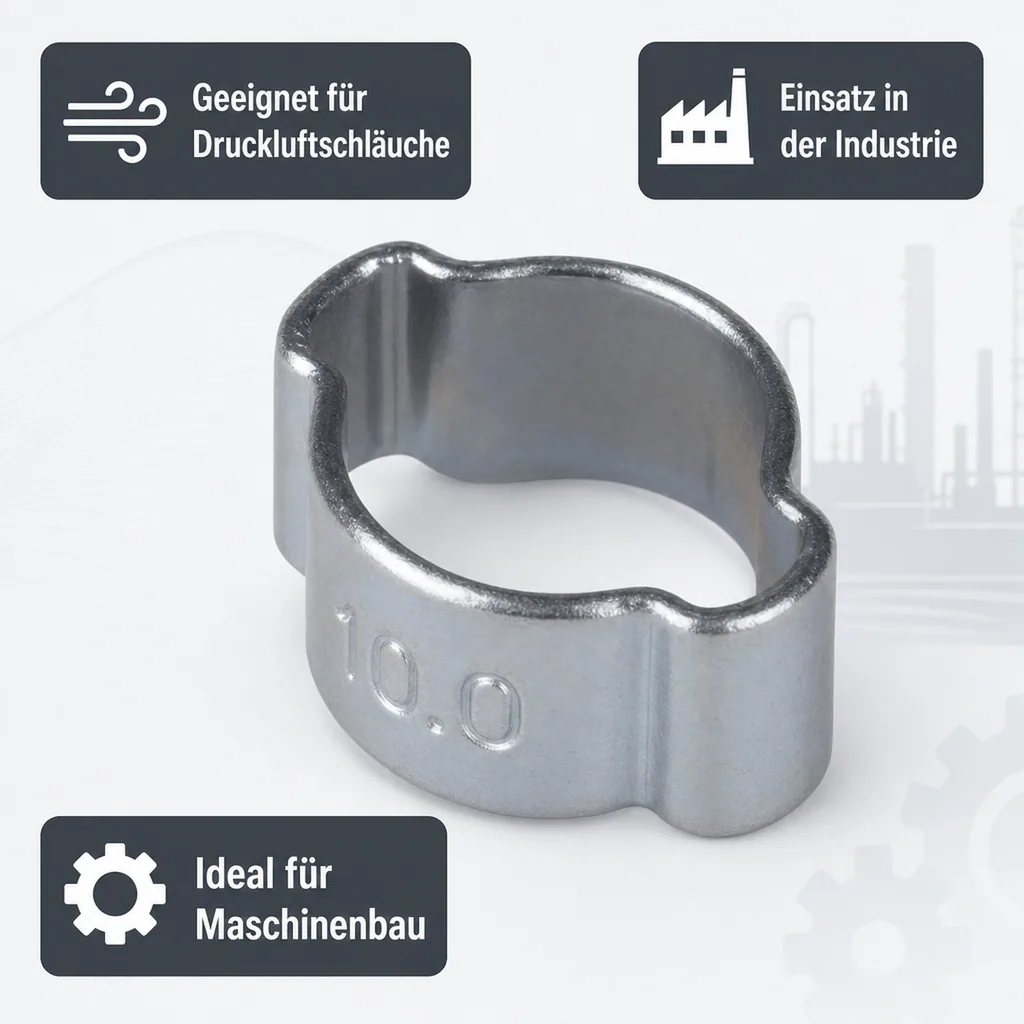 Ohr Schellen, Klemmschellen 5-7mm, 2 Ohr Schelle, W1, verzinkt