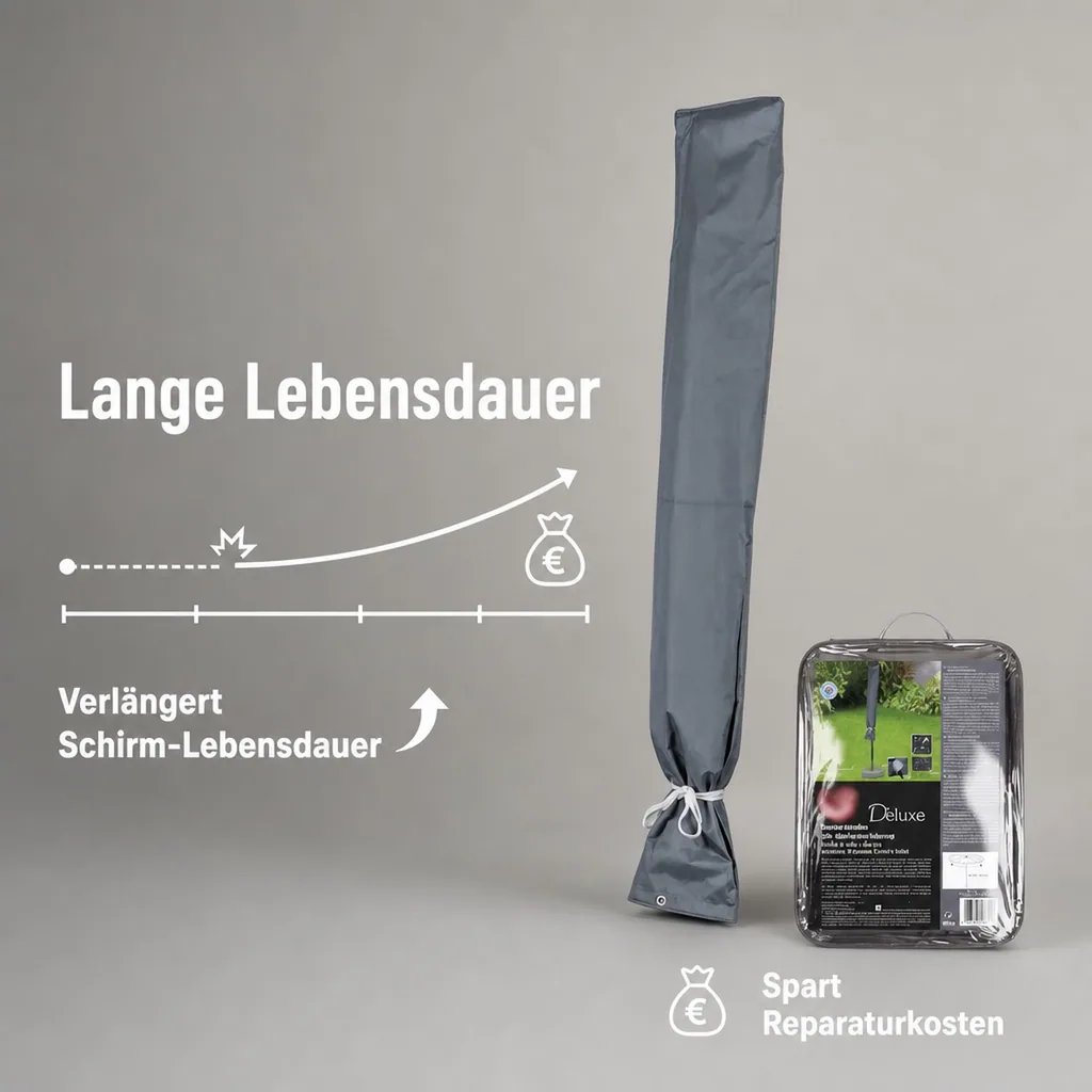 Schutzhülle Deluxe Partyschirm Ø180-200 cm, Wasserdicht & Wetterfest