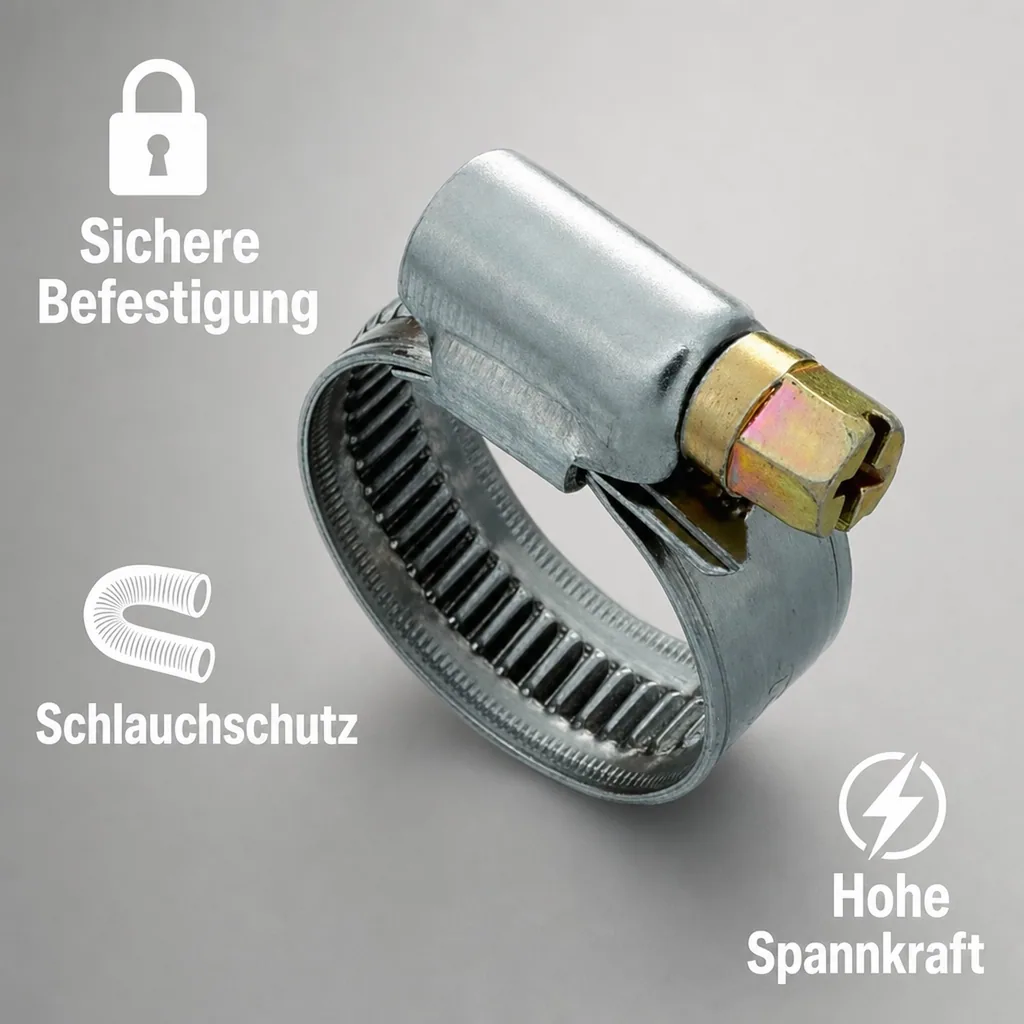 Schlauchschellen Edelstahl, 12-20 mm, W2, DIN 3017