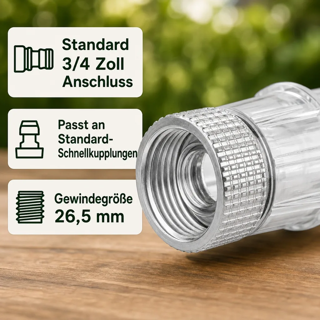 Wasserfilter 3 4 Zoll, Garten Wasserfilter, Filter für Gartenbewässerung