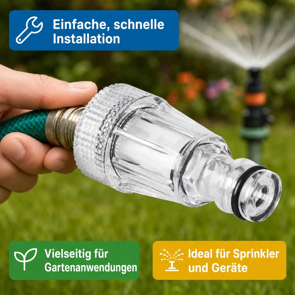 Wasserfilter 3 4 Zoll, Garten Wasserfilter, Filter für Gartenbewässerung