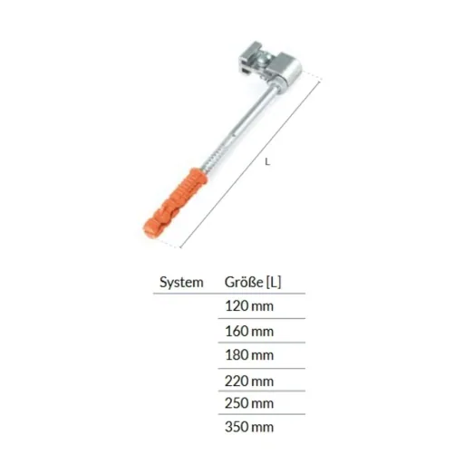 Haken für PVC-Bügel (Metall) 180mm
