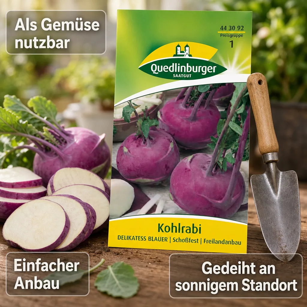 Kohlrabi Saatgut, Blauer Delikatess Kohlrabi online kaufen