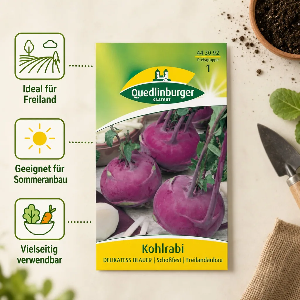 Kohlrabi Saatgut, Blauer Delikatess Kohlrabi online kaufen
