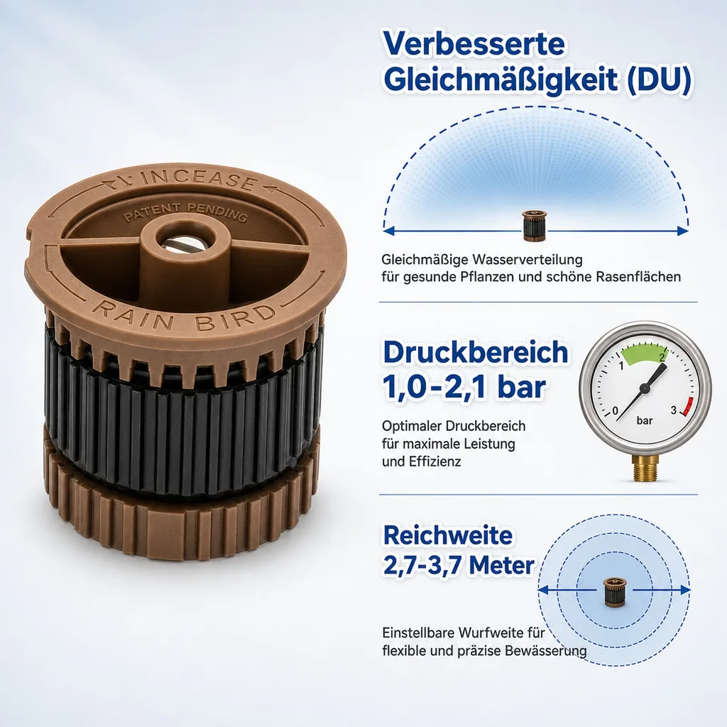 Sprühdüse Garten, einstellbar 0-360°, Regner Düse