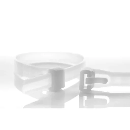 100 Kabelbinder wiederlösbar 120 x 7,6mm natur