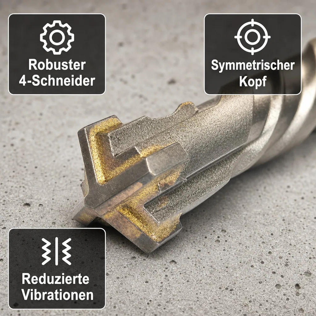 SDS Max Hammerbohrer, Betonbohrer, 35mm, 520mm, 4 Schneider