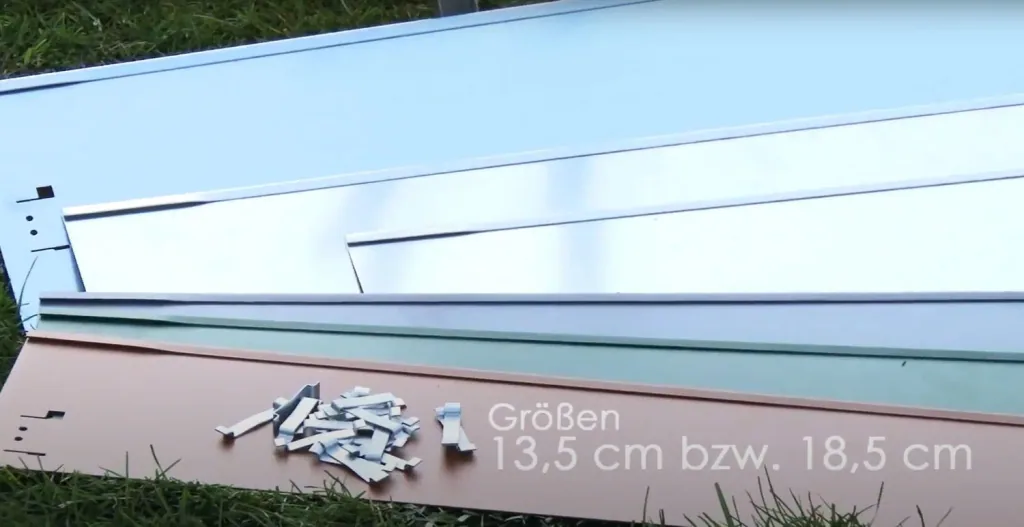 Rasenkanten Metall 13.5cm x 120cm | Beeteinfassung | Beetumrandung | Beetbegrenzungen, Color-GS: braun