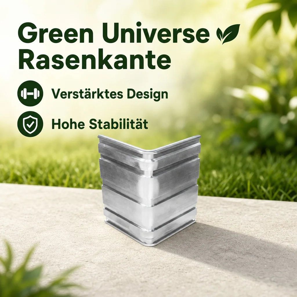 Eckwinkel 90 grad für Rasenkante Green Universe 14 cm | Beeteinfassung | Beetumrandung | Beetbegrenzungen