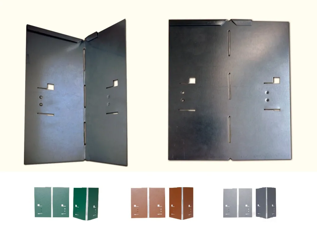 Alu/Zink Ecke für Rasenkanten Metall 13.5cm  | Rasenkanten | Beeteinfassung | Beetumrandung | Beetbegrenzungen, Color-GS: braun
