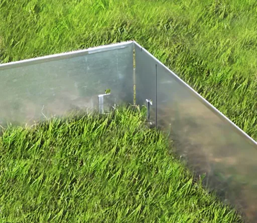 Alu/Zink Ecke für Rasenkanten Metall 13.5cm  | Rasenkanten | Beeteinfassung | Beetumrandung | Beetbegrenzungen, Color-GS: braun