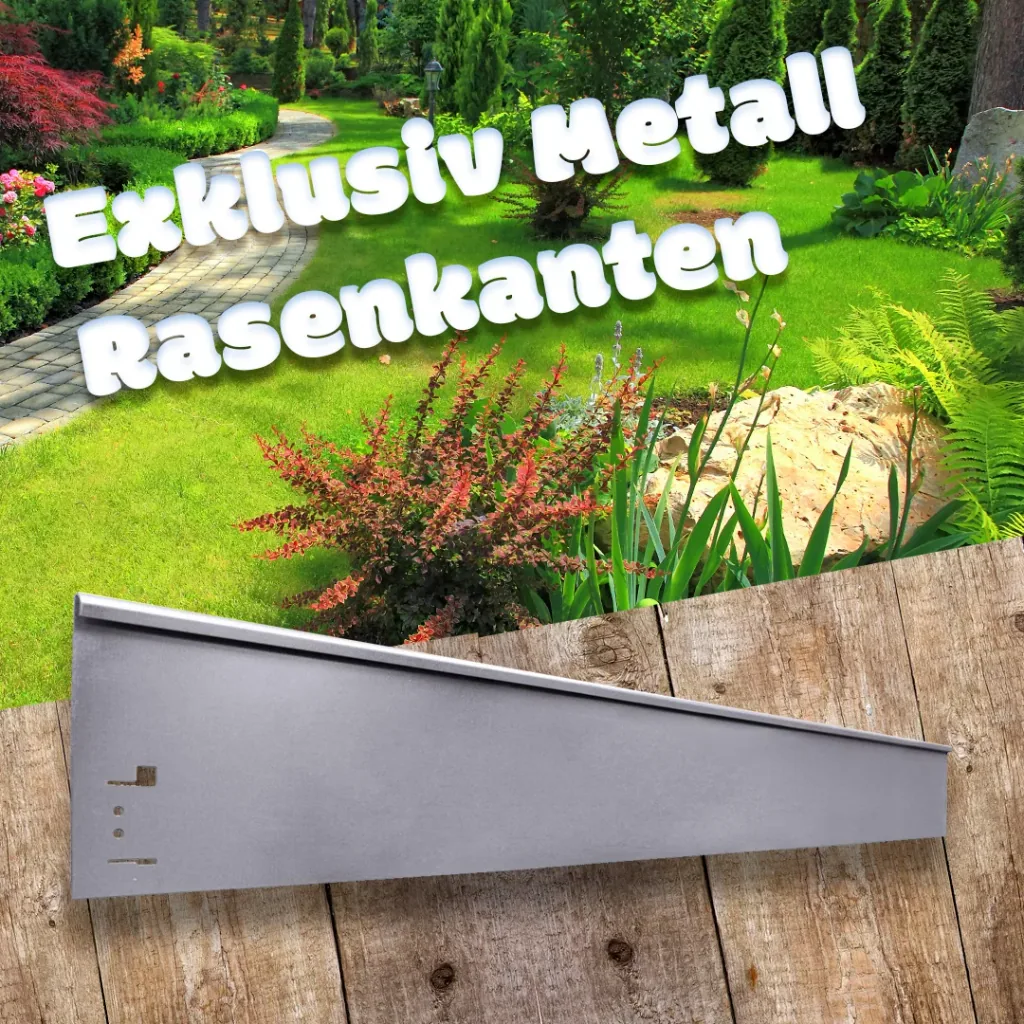 Rasenkante Abschlussstück 13,5cm x 113cm | Rasenkanten | Beeteinfassung | Beetumrandung | Beetbegrenzungen, Color-GS: ohne Farbe