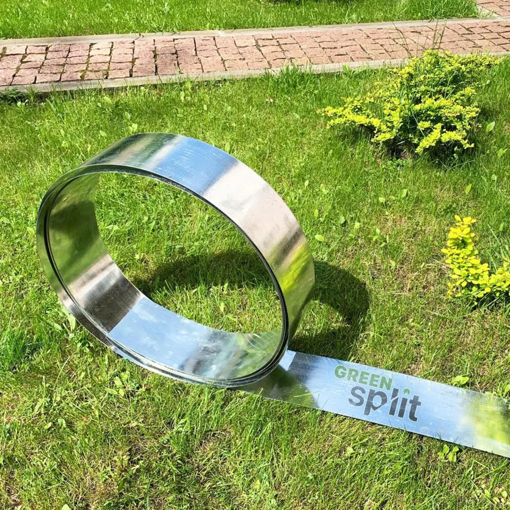 Rasenkantenband Metall Alu/Zink 15 cm x 15 Meter | Rasenkanten | Beeteinfassung | Beetumrandung | Beetbegrenzungen