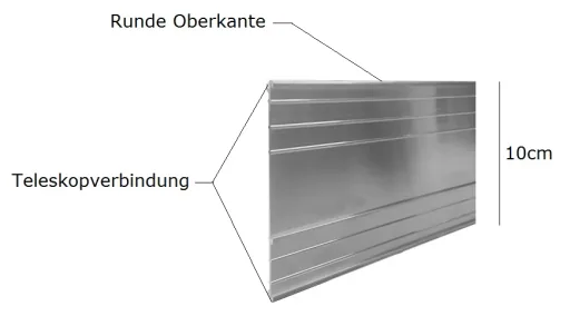 5er Set Ultra Starke Alu Rasenkanten 10cm x 2m (10m lang) | Beeteinfassung | Beetumrandung | Beetbegrenzungen, Color-GS: ohne Farbe