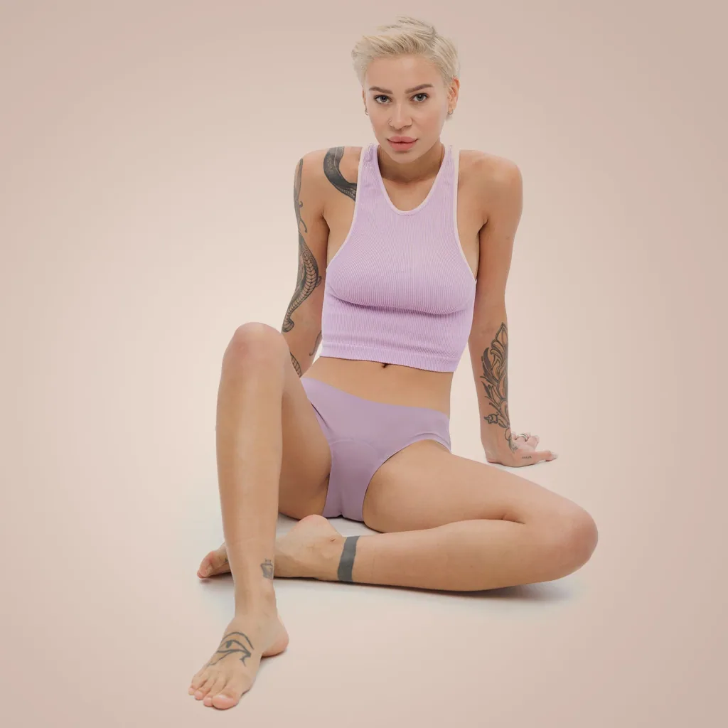 Weekiss Seamless Periodenunterwäsche, Menstruationsunterwäsche, Periodenslip, Größe: XXL (44); Mengen-Rabatte: ohne; Farbe Weekiss: Hellviolett