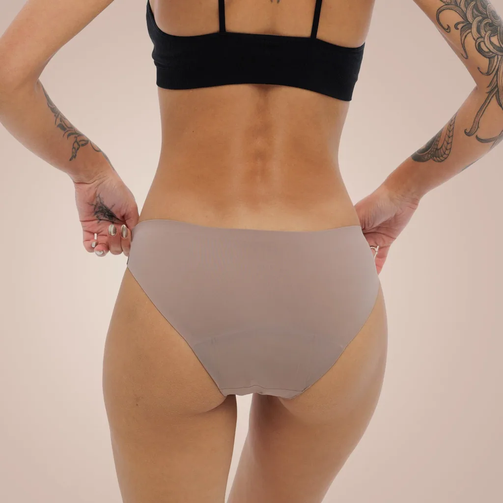 Weekiss Seamless Periodenunterwäsche, Menstruationsunterwäsche, Periodenslip, Größe: XL (42); Mengen-Rabatte: ohne; Farbe Weekiss: Beige