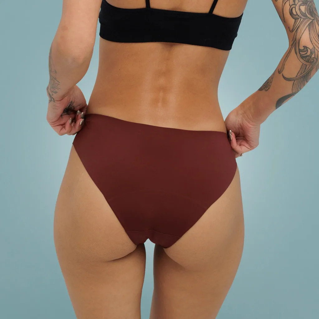 Weekiss Seamless Periodenunterwäsche, Menstruationsunterwäsche, Periodenslip, Größe: XL (42); Mengen-Rabatte: ohne; Farbe Weekiss: Rot