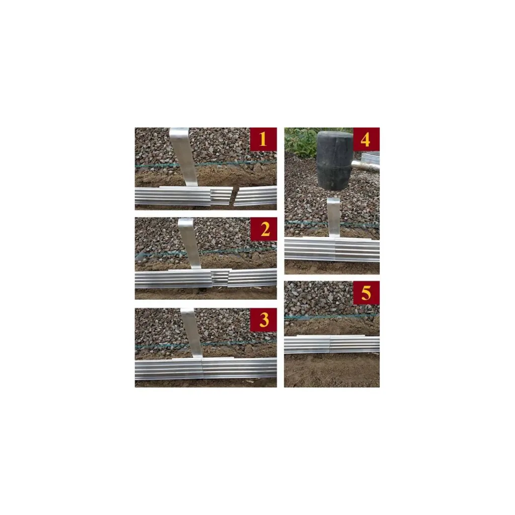 Erdanker Set für Green Universe Rasenkante 10cm Höhe | Bodenanker | Erdnägel