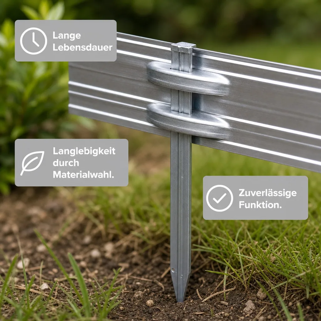 Erdanker Set für Green Universe Rasenkante 10cm Höhe | Bodenanker | Erdnägel