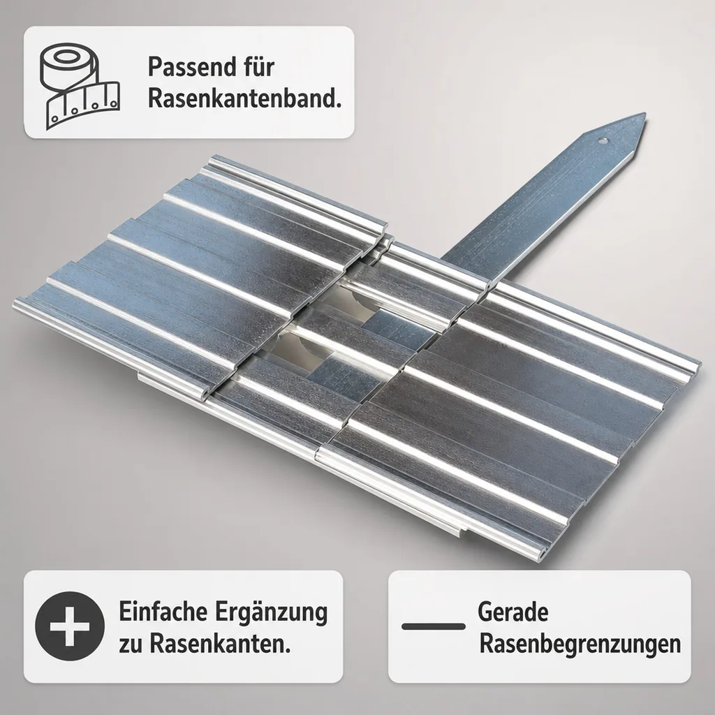 Erdanker Set für Green Universe Rasenkante 10cm Höhe | Bodenanker | Erdnägel