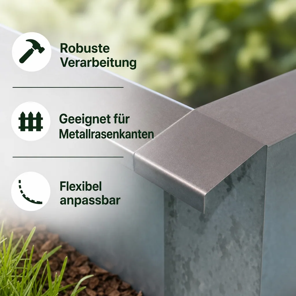 Stoßverbinder für Schneckenzaun | Schneckenblech | Schneckenschutz | Schneckenabwehr, Color-GS: ohne Farbe