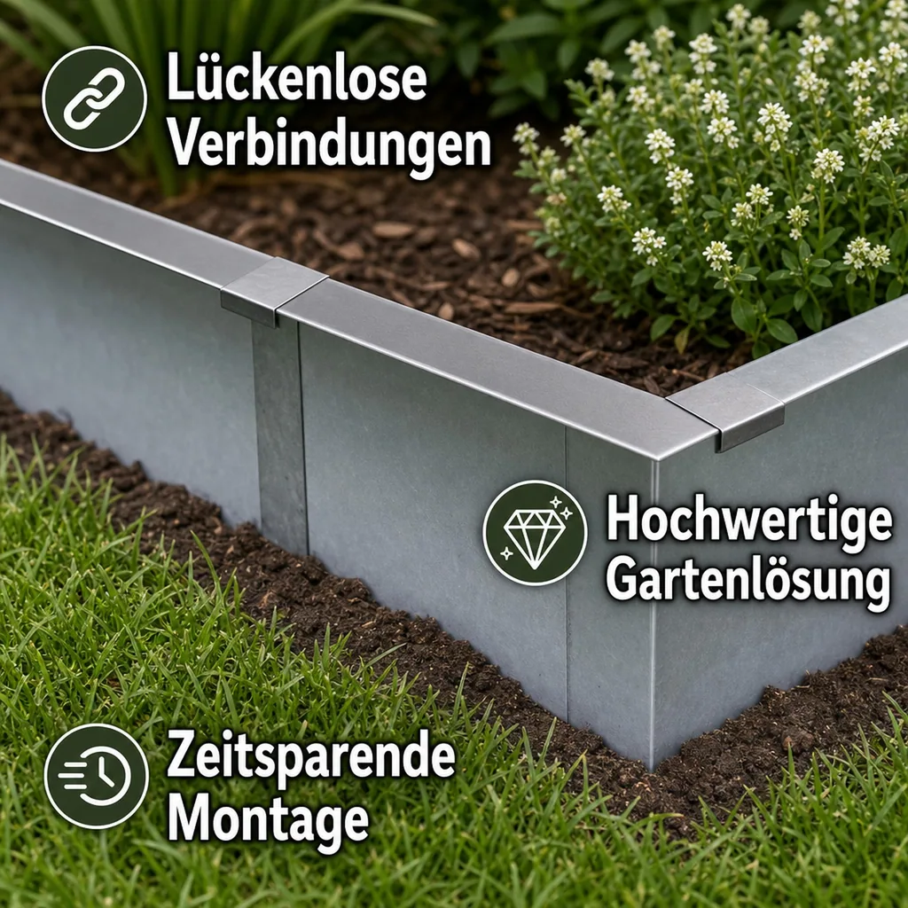 Stoßverbinder für Schneckenzaun | Schneckenblech | Schneckenschutz | Schneckenabwehr, Color-GS: ohne Farbe