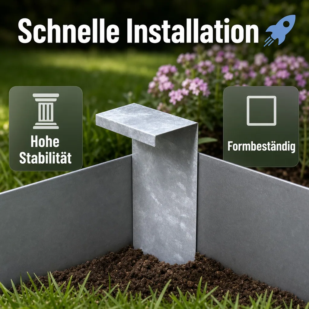 Stoßverbinder für Schneckenzaun | Schneckenblech | Schneckenschutz | Schneckenabwehr, Color-GS: ohne Farbe