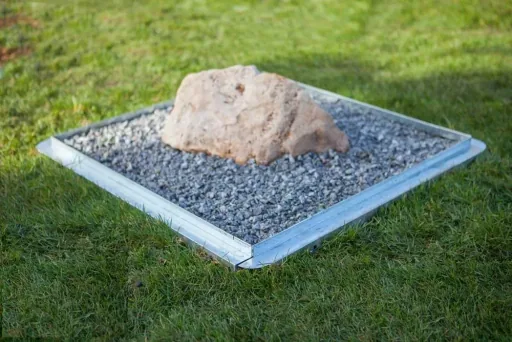 Ecke Außen für Rasenkante mit Radlauf 9,5 cm | Mahkante | Rasenmähkante, Color-GS: ohne Farbe