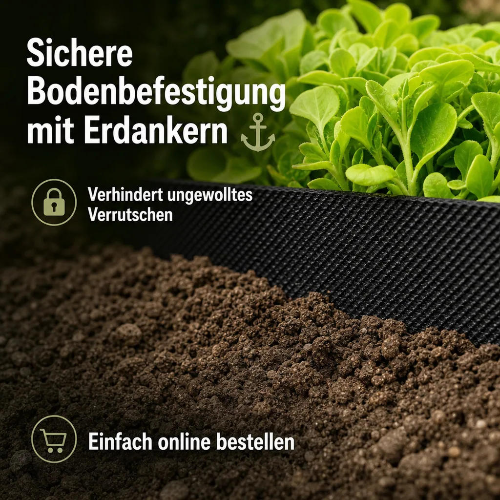 Rasenkantenband aus Kunststoff 10cm x 6m | Rasenkanten | Beeteinfassung | Beetumrandung | Beetbegrenzungen